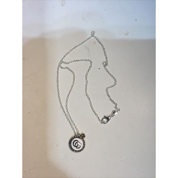 Fashion Double G Charm On 20” Silver Tone Dainty Necklace GUC - Picture 5 of 6